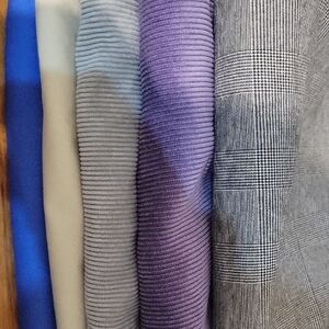 Alfred Dunner Women's Pants in Blue, Cream, Gray, and Purple